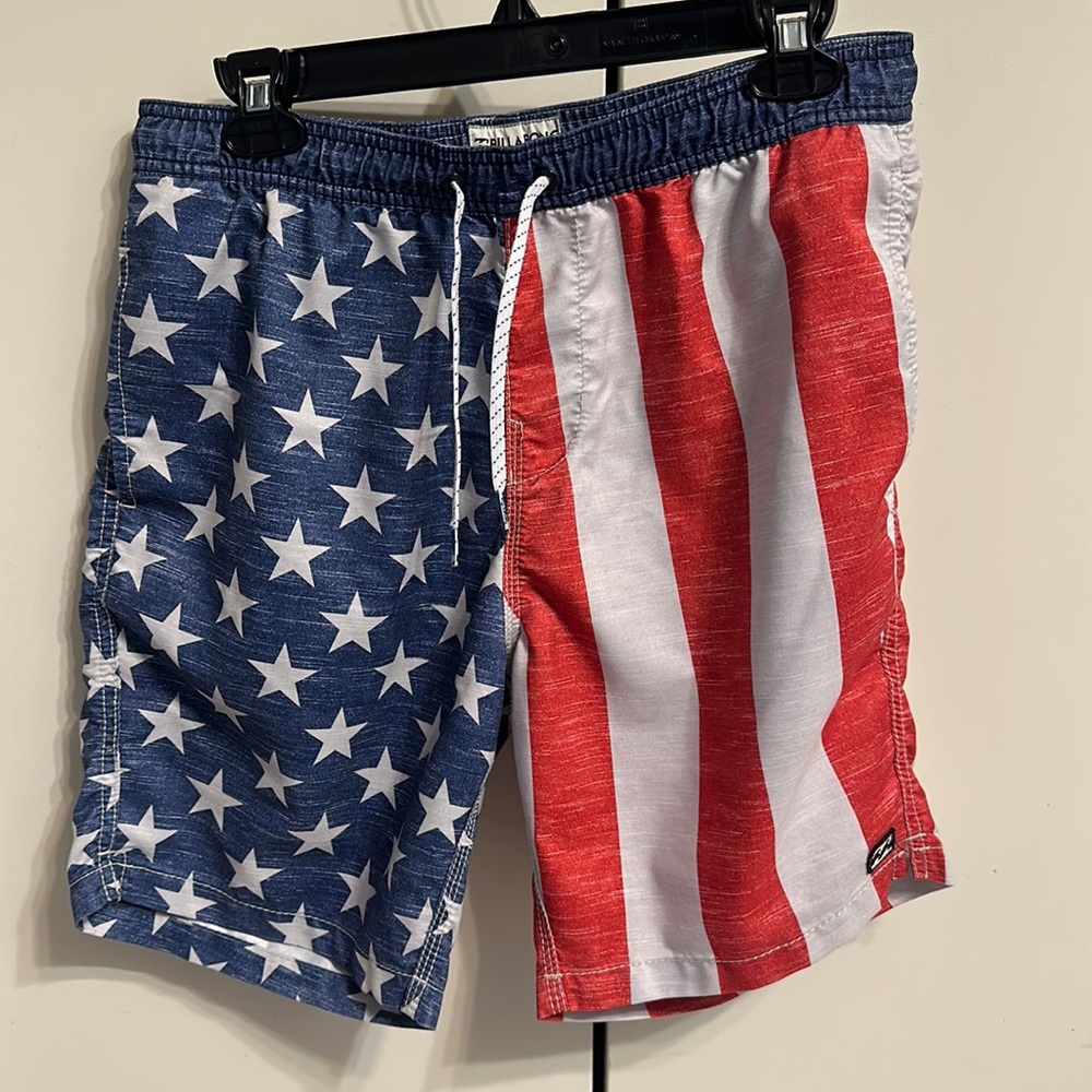 American Flag Billabong Swim Shorts